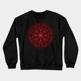 Red pattern Crewneck Sweatshirt